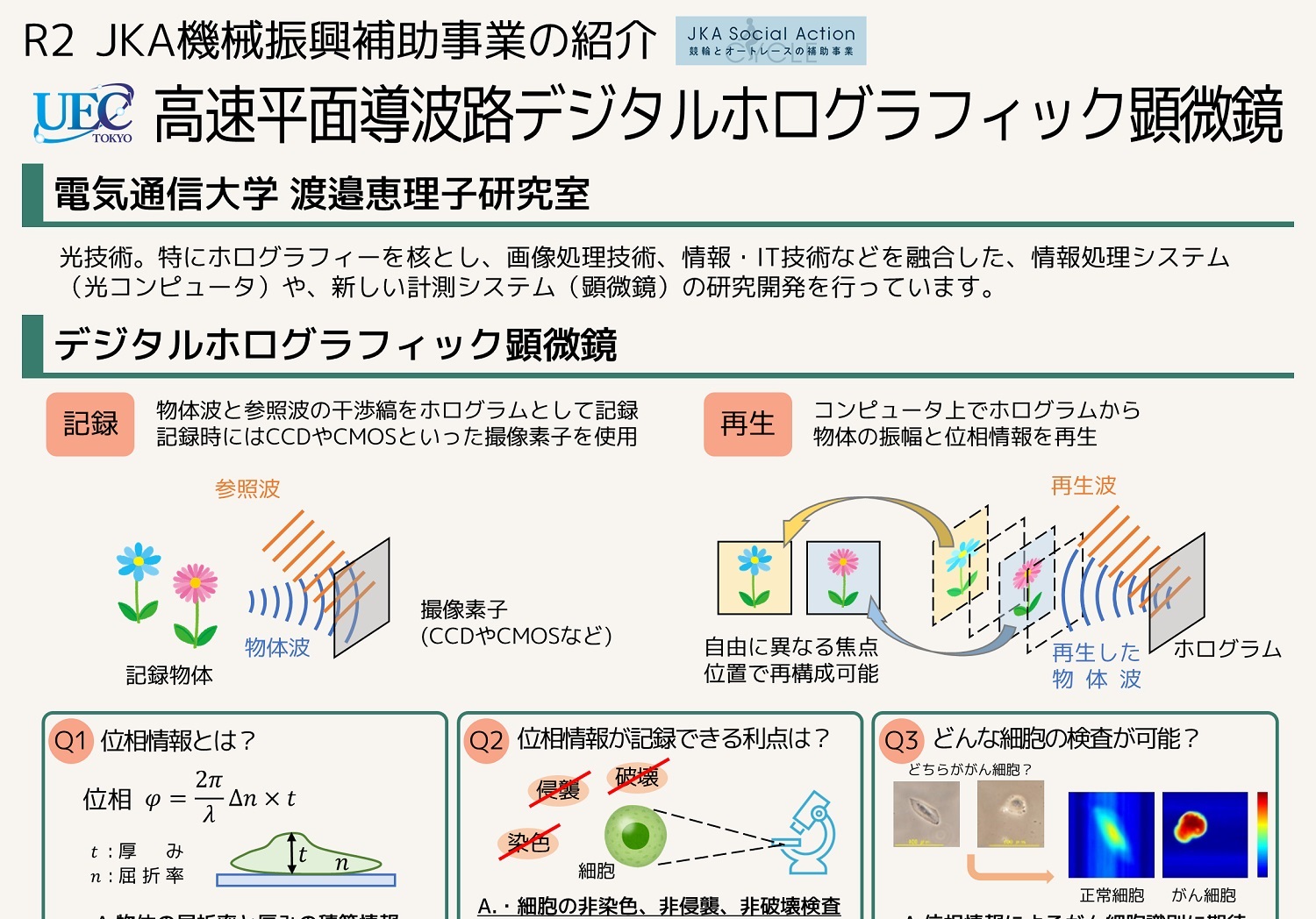 プロジェクト 渡邉恵理子研究室(WatanabeLab/電気通信大学)